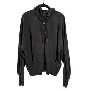 Athleta Balance Sweatshirt Zip-Up Black Hoodie Size M